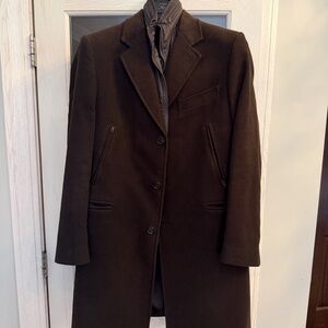 Fay Double Coat in Rich Brown